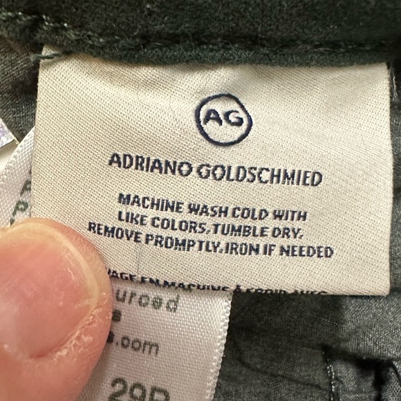 Adriano Goldschmied Women's Green Chino Corduroy Pants size 29R - Picture 6 of 10